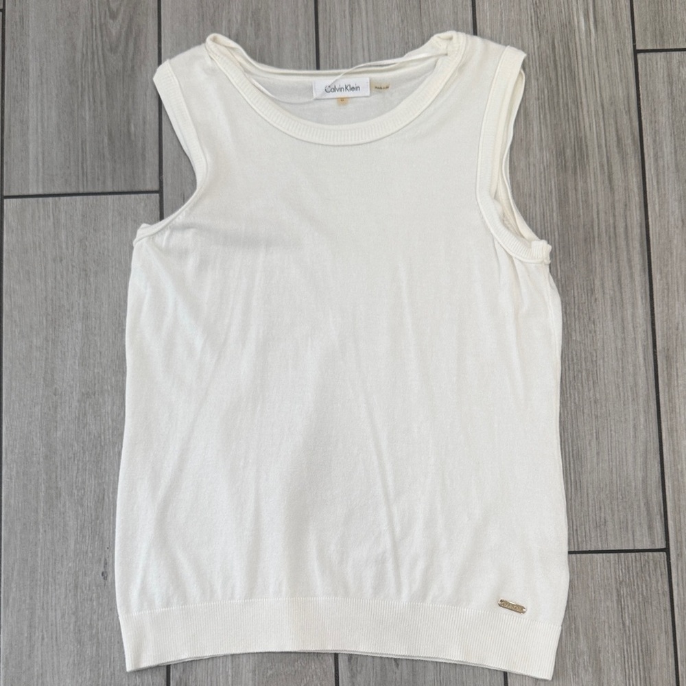 Calvin Klein Women's Cream Tank Top